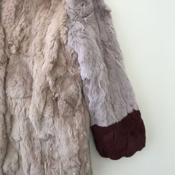 Heartloom Mari Fur Colorblock Coat Jacket NWT XS - Picture 5 of 6